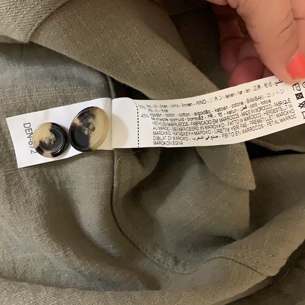 Zara Linen Blend straight cut blazer/ L- no tags - Picture 9 of 9